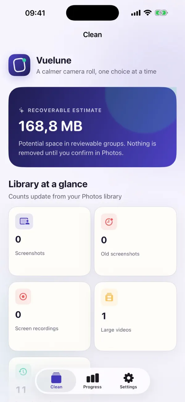 Vuelune: library at a glance