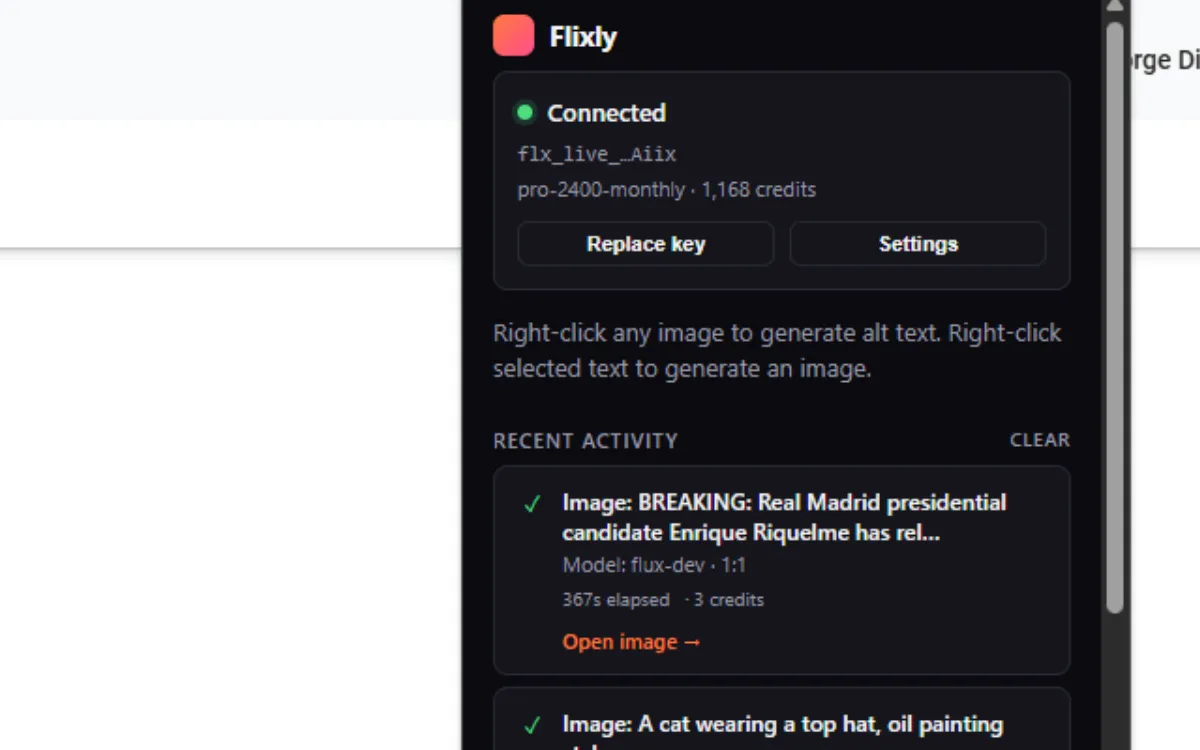 Flixly Chrome extension screenshot 1